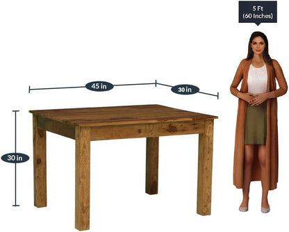 Rukmaajeee Sheesham Wood 4-Seater Dining Table | Solid Wood Dining