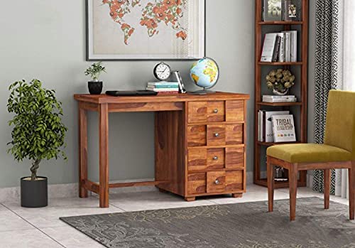 Rukmaajeee Solid Sheesham Wood Study Table | Wooden Laptop Desk &
