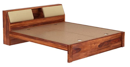 Rukmaajee Sheesham Wood Queen Size Double Bed Without Storage Wooden