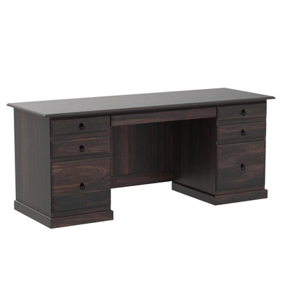 Rukmaajeee Sheesham Wood Large Student Study Table with 6 Drawers