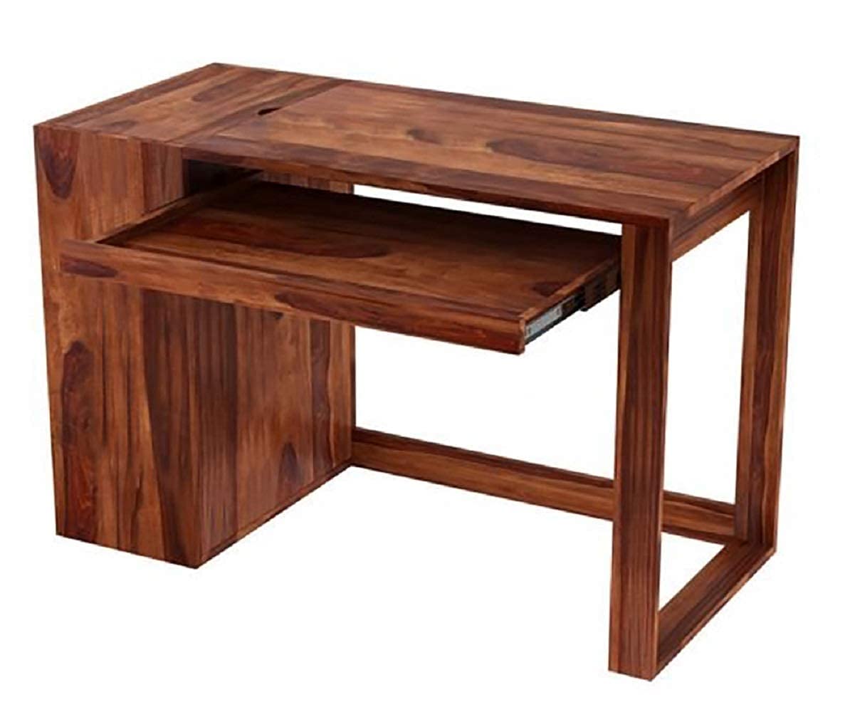 Rukmaajeee Solid Sheesham Wood Study Table | Wooden Laptop Desk &