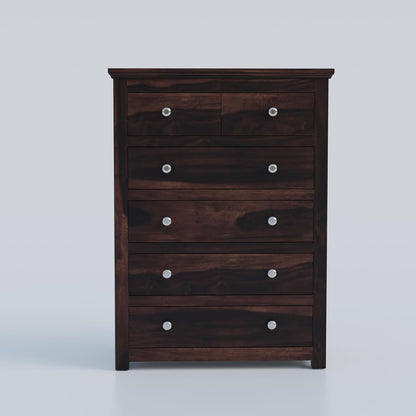 Rukmaajee Sheesham Solid Sheesham Wood Chest of Drawers | 6 Drawer
