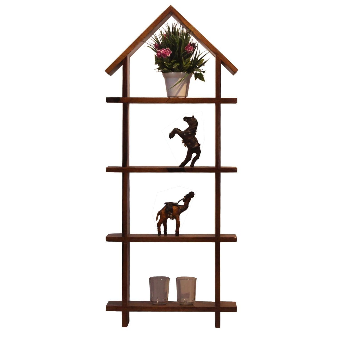 Rukmaajee Furniture Wooden Book Shelf for Wall | Wall Mounted