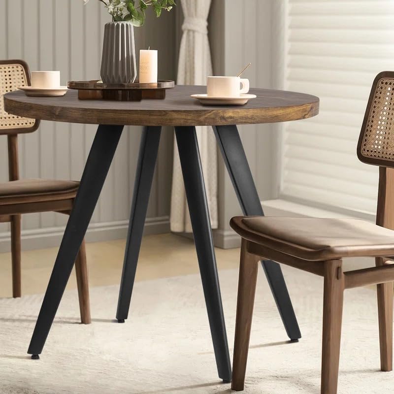 Rukmaajeee Solid Wooden 4-Seater Round Dining Table | Dining Room,