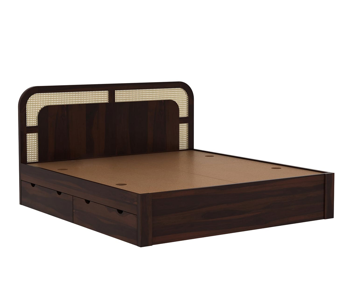 Rukmaajeee Solid Sheesham Wood King Size Bed with Storage | Wooden
