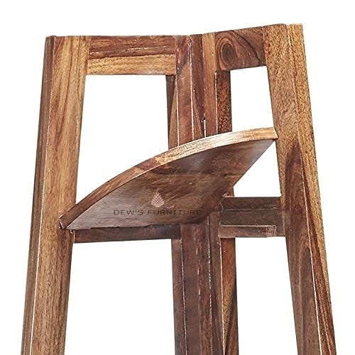 Rukmaajee Furniture Sheesham Wood Corner Book Shelf with Set of 5