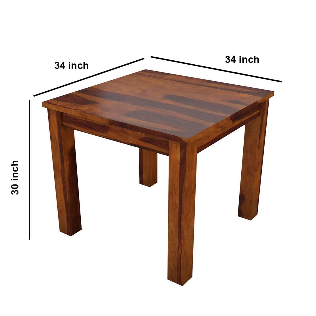 Rukmaajeee Solid Sheesham Wood 4-Seater Dining Table | Wooden Dining
