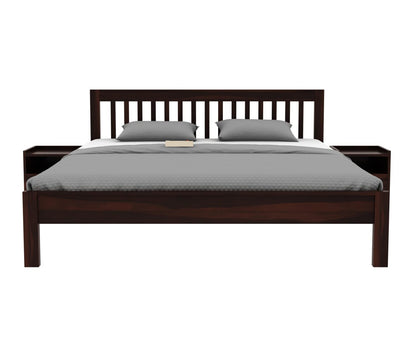 Rukmaajeee Sheesham Wood King Size Bed Without Storage | Wooden Double