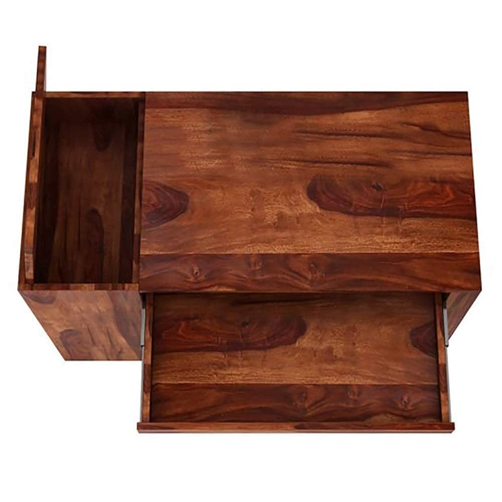 Rukmaajeee Solid Sheesham Wood Study Table | Wooden Laptop Desk &
