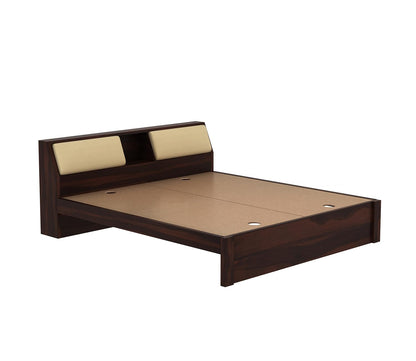 Rukmaajeee Solid Sheesham Wood Wooden Queen Size Bed Without Storage