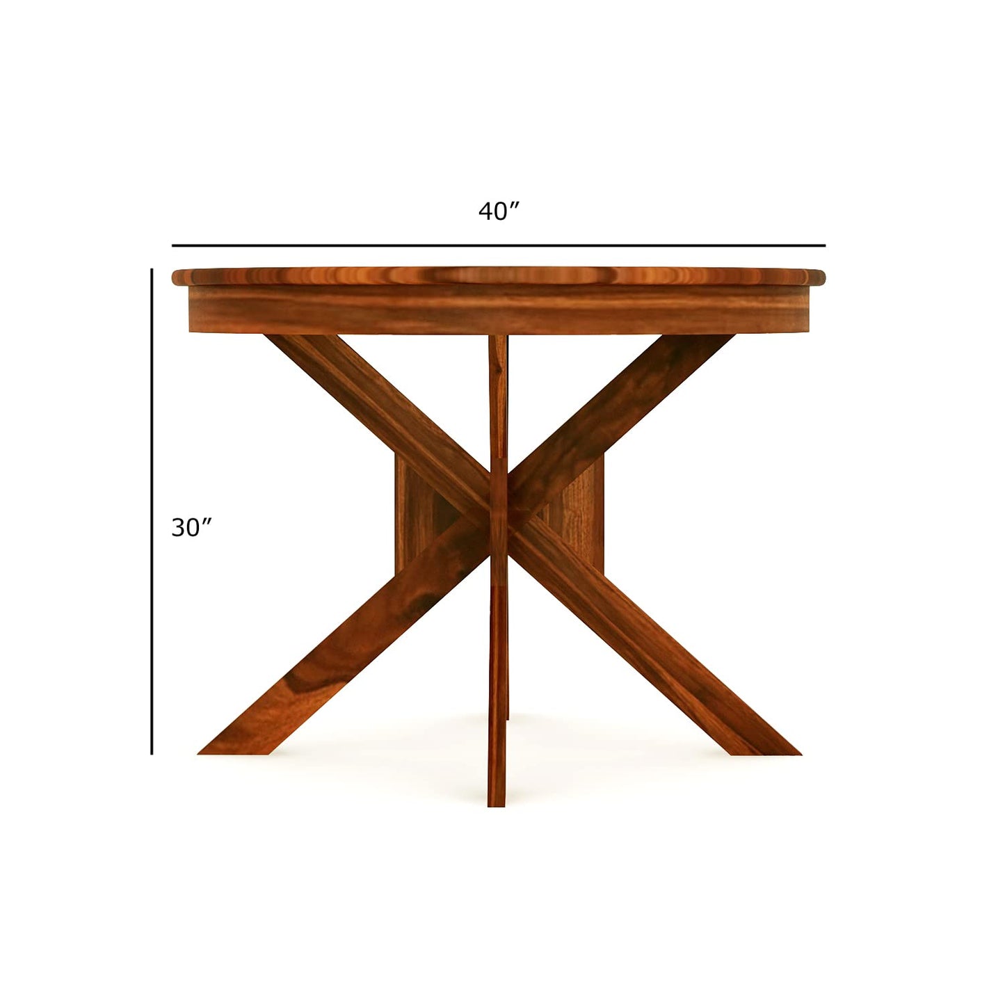 Rukmaajeee Solid Sheesham Wood Round Dining Table | 4 Seater Dining