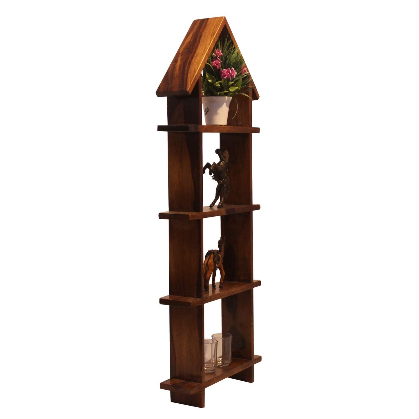 Rukmaajee Furniture Wooden Book Shelf for Wall | Wall Mounted