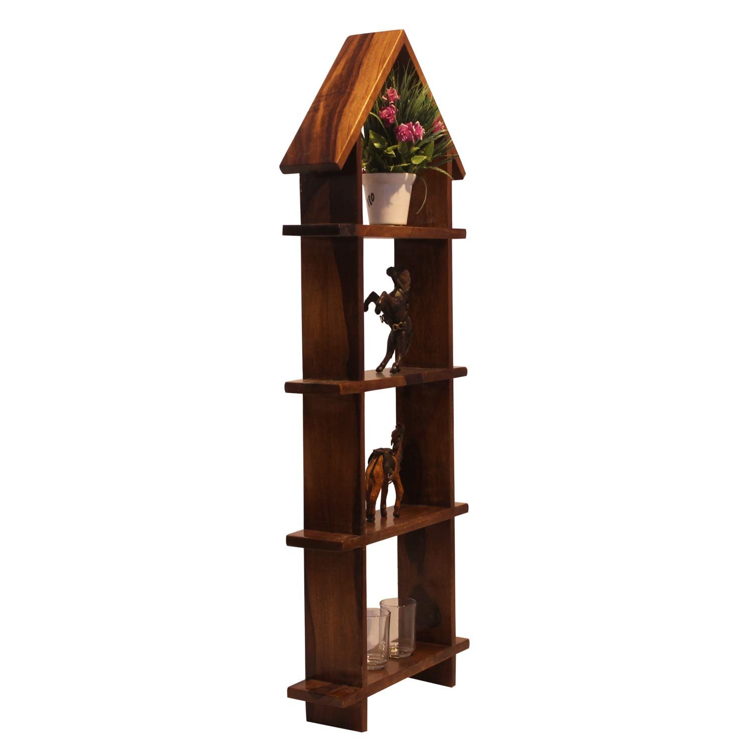 Rukmaajee Furniture Wooden Book Shelf for Wall | Wall Mounted