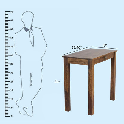 Rukmaajee Solid Sheesham Wood Study Table | Wooden Laptop Desk &
