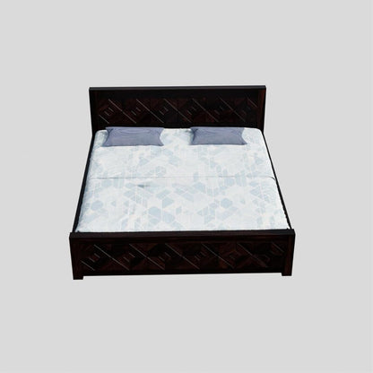 Rukmaajee Sheesham Wood Queen Size Bed Without Storage Solid Wooden