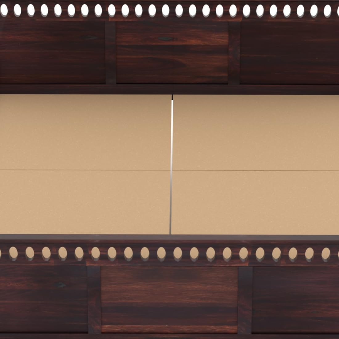 Sheesham Wood King Size Bed, Walnut Finish, King Size