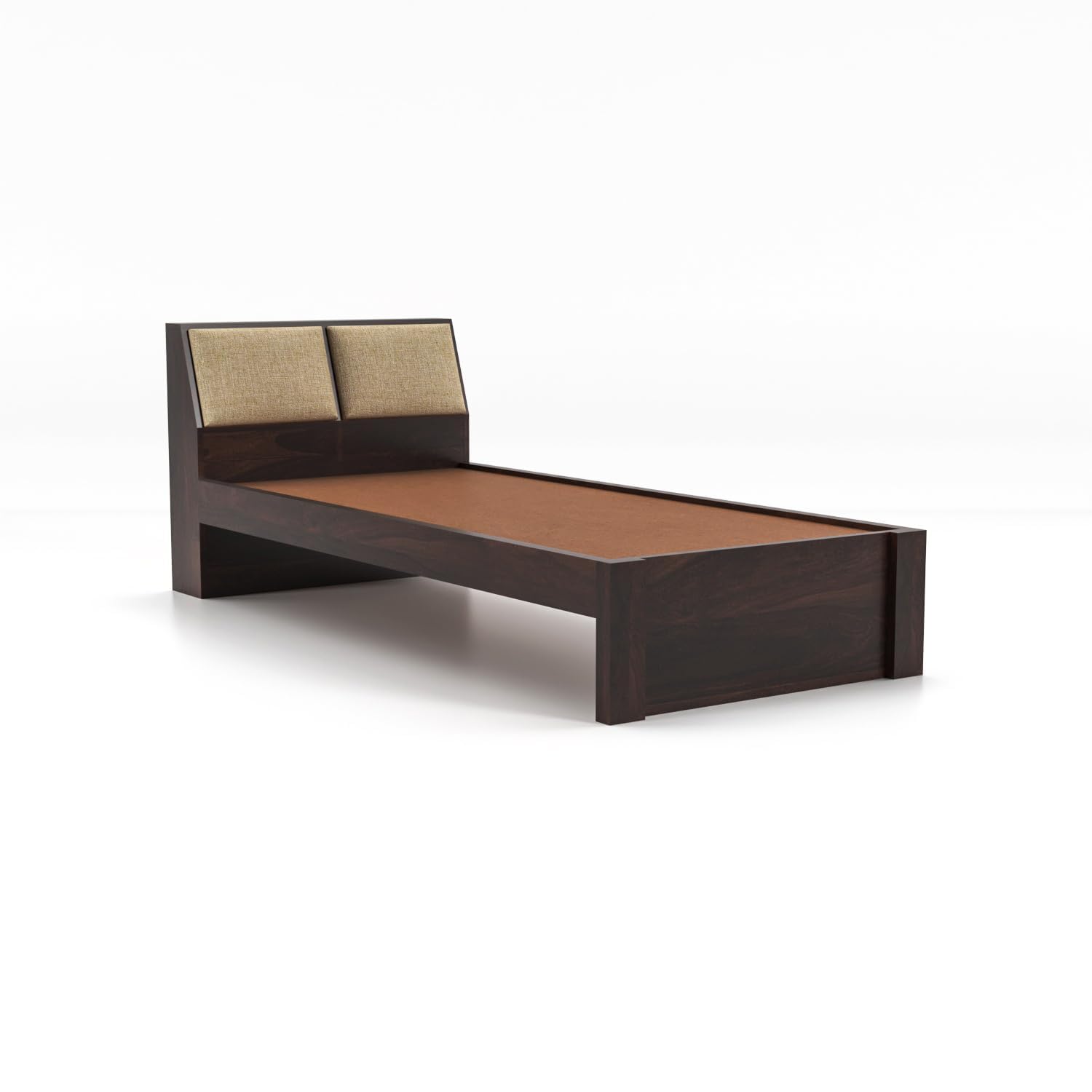Rukmaajeee Solid Sheesham Wood Single Bed with 2 Drawers | Wooden Bed