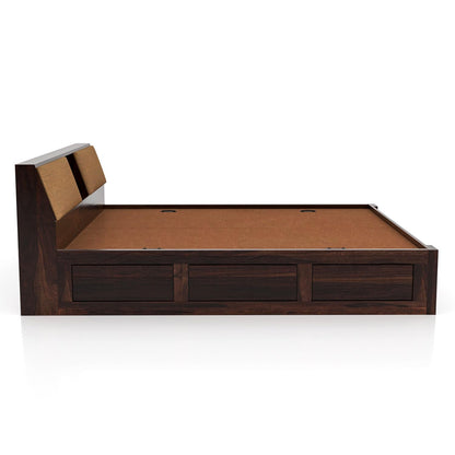 Rukmaajeee Solid Sheesham Wood King Size Bed with Box Storage | Wooden
