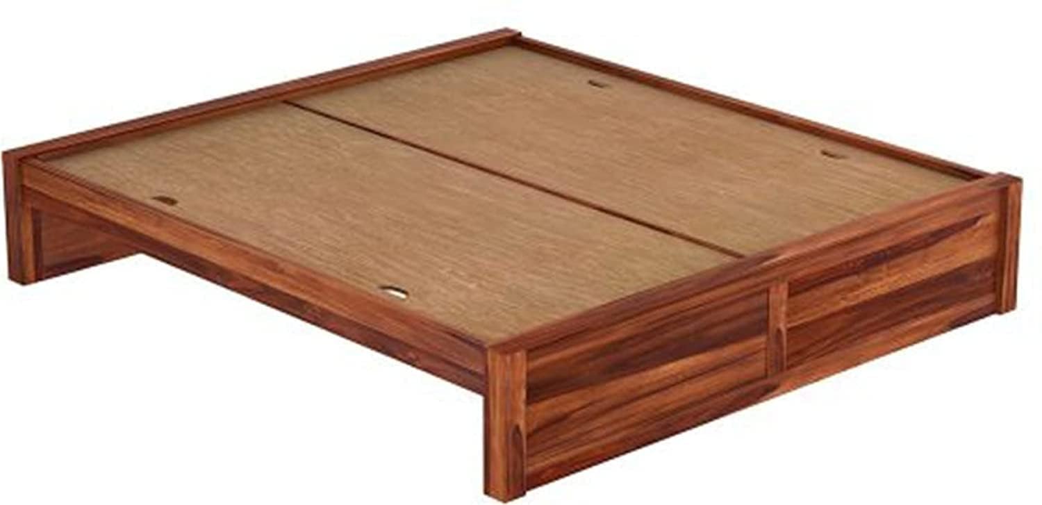 Rukmaajee Wooden Bed Without Storage Double Bed Wooden King cot