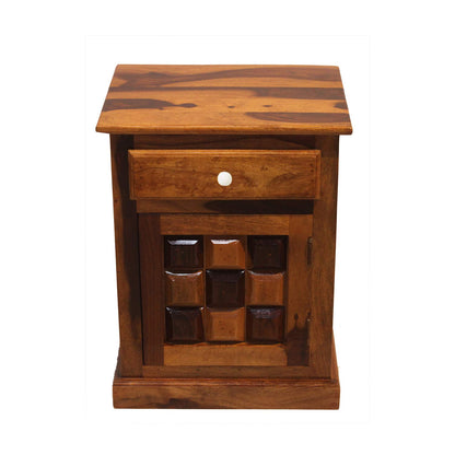 Rukmaajee Furniture Slaughter Style Bed Side Table with Solid Wood