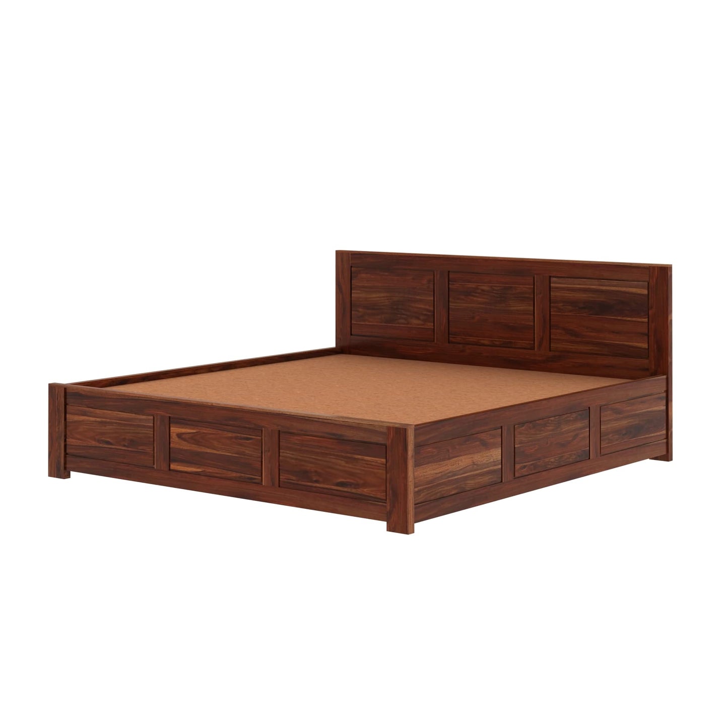 Rukmaajeee Solid Sheesham Wood Bed | Wooden Double Cot Palang for