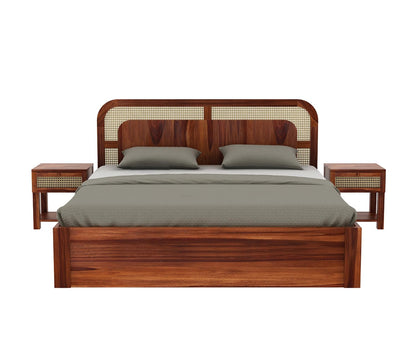 Rukmaajeee Solid Sheesham Wood King Size Bed with Storage | Wooden