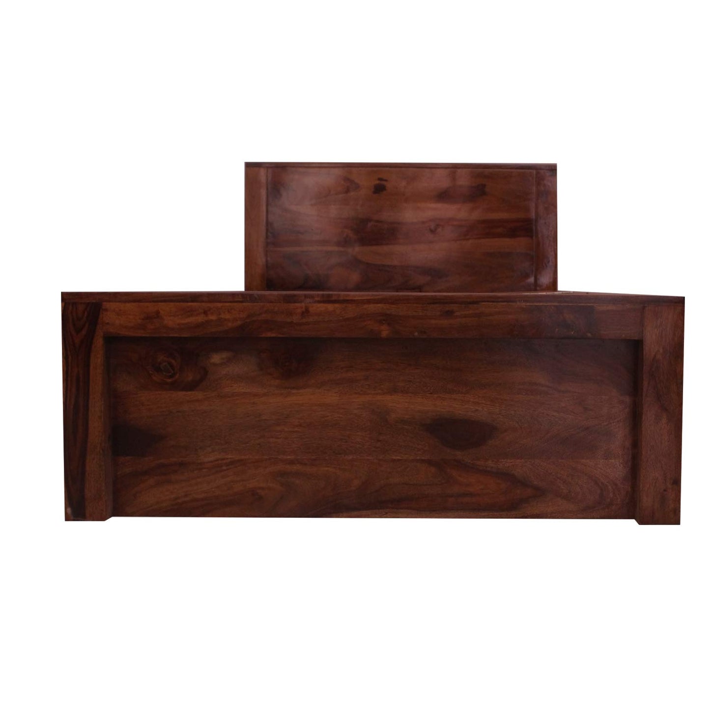 Rukmaajee Furniture Simpla Bed in Natural Solid Wood with Honey Oak
