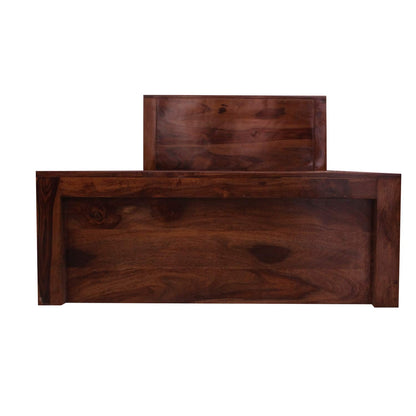 Rukmaajee Furniture Simpla Bed in Natural Solid Wood with Honey Oak
