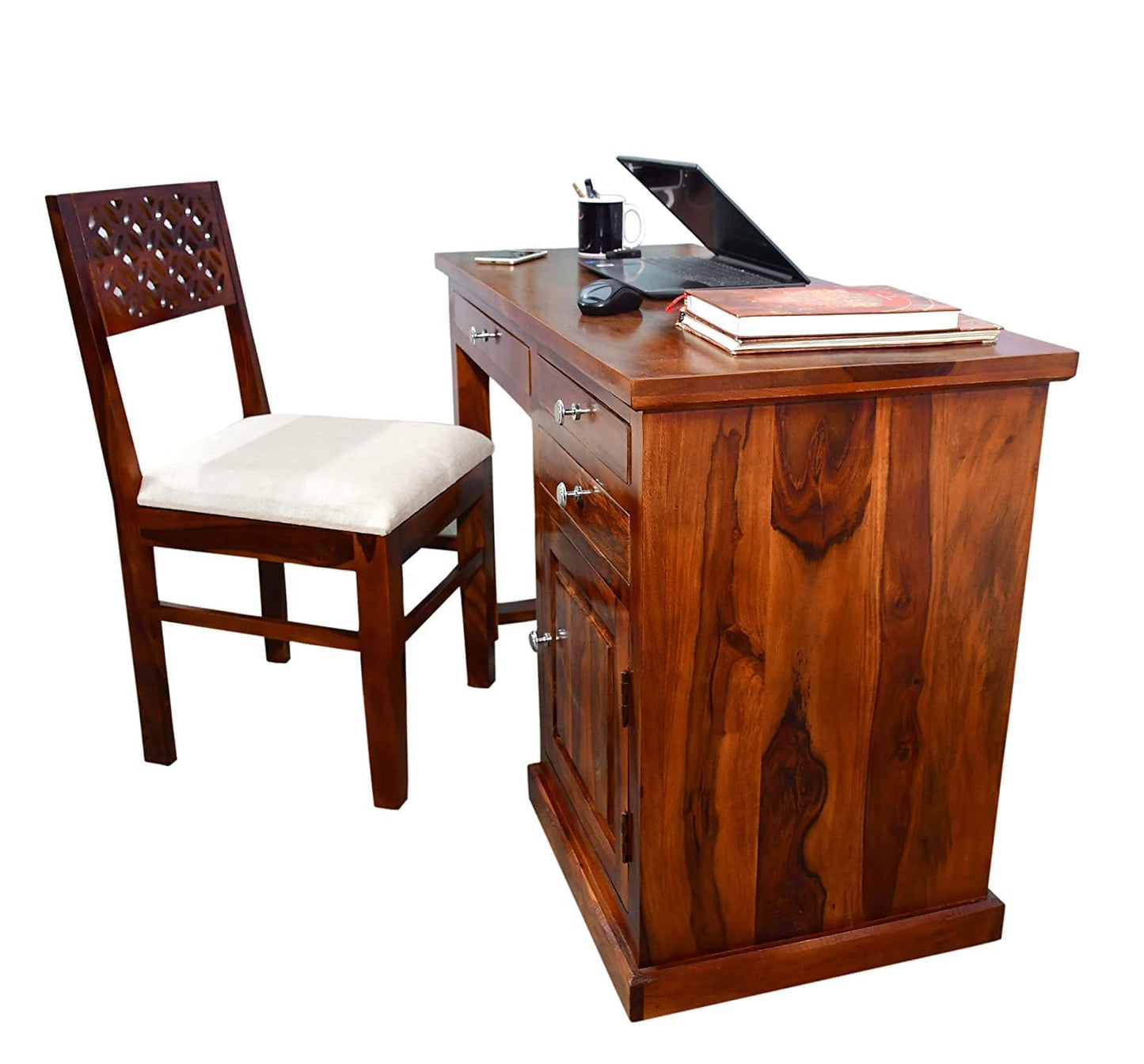 Rukmaajee Solid Sheesham Wood Study Table | Laptop, Computer & Writing