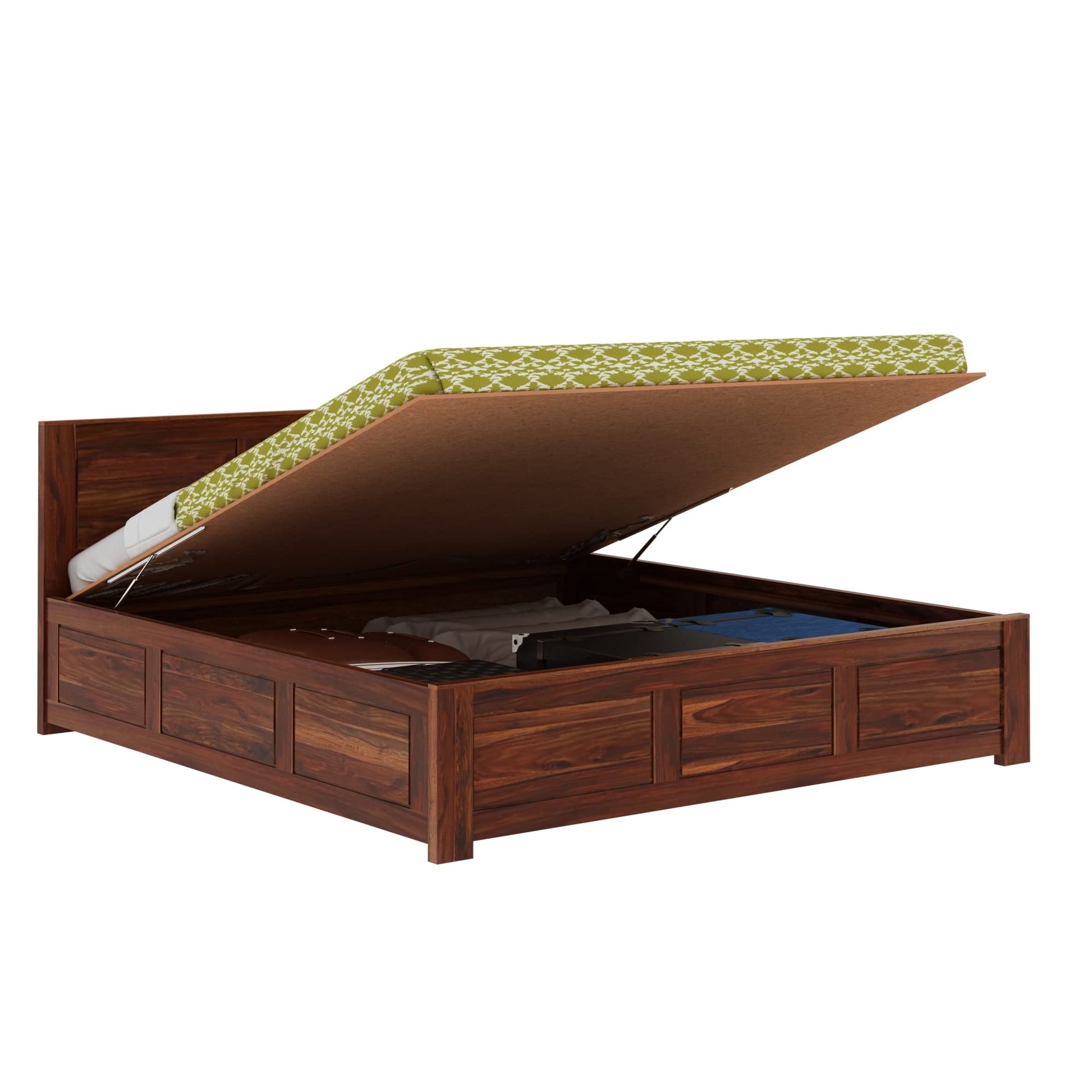 Rukmaajeee Solid Sheesham Wood Bed | Wooden Double Cot Palang for