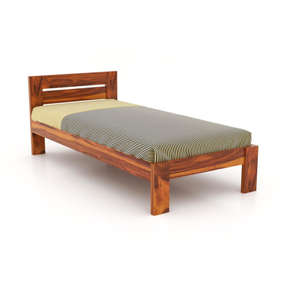 Rukmaajeee Solid Sheesham Wood Single Bed with 2 Drawers | Wooden Bed