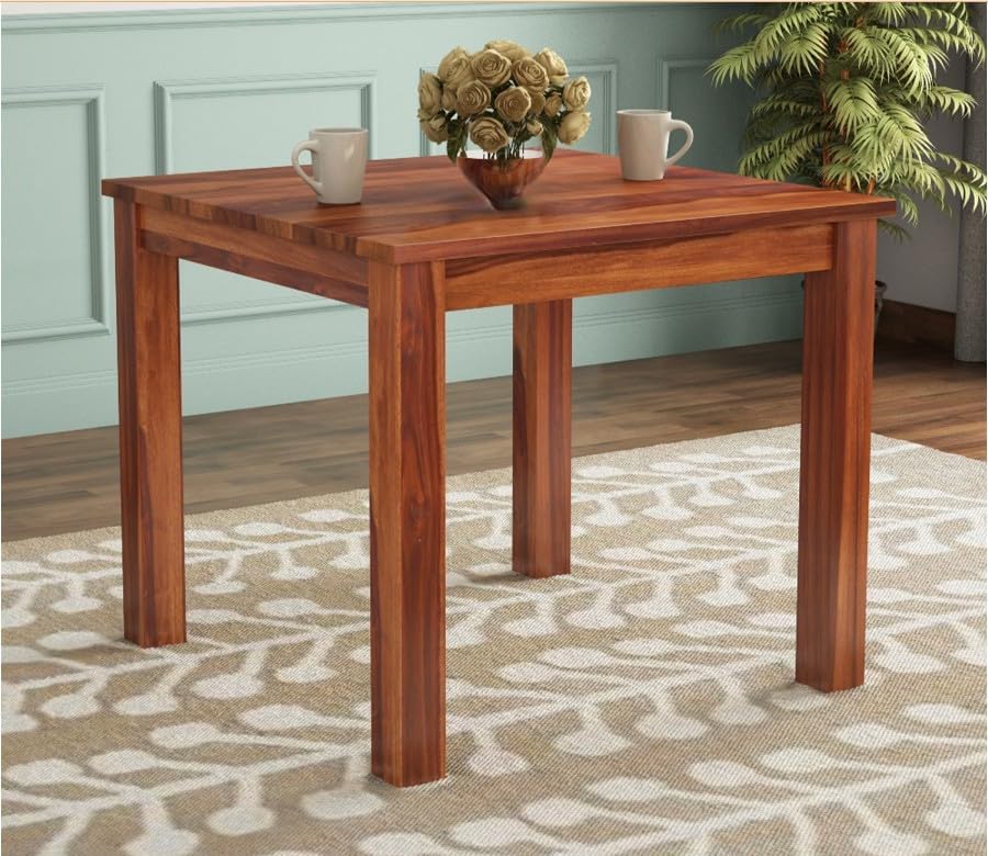 Rukmaajeee Solid Sheesham Wood 4-Seater Dining Table | Wooden Dining