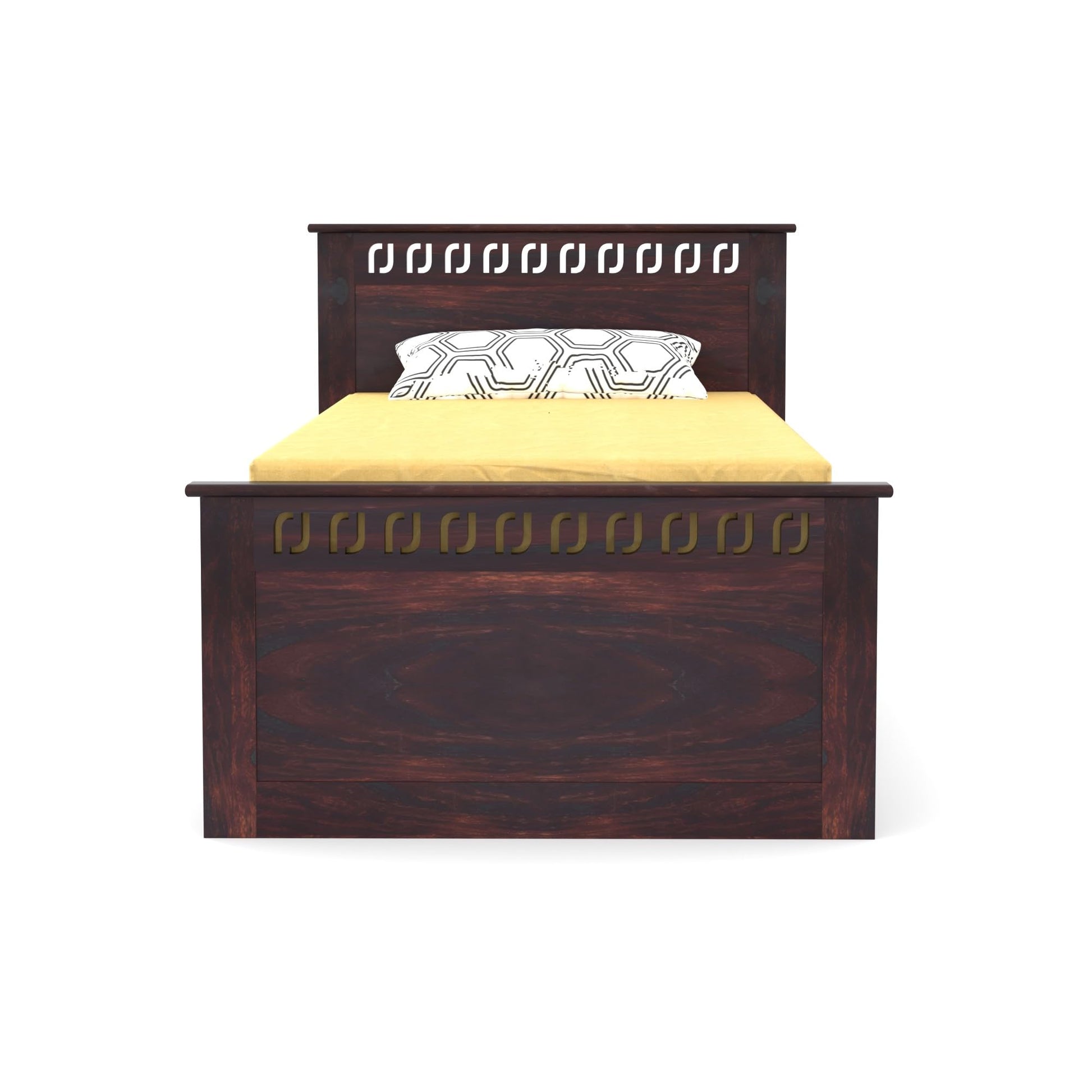 Rukmaajee Solid Sheesham Wood Box Storage Bed for Your Home Sheesham