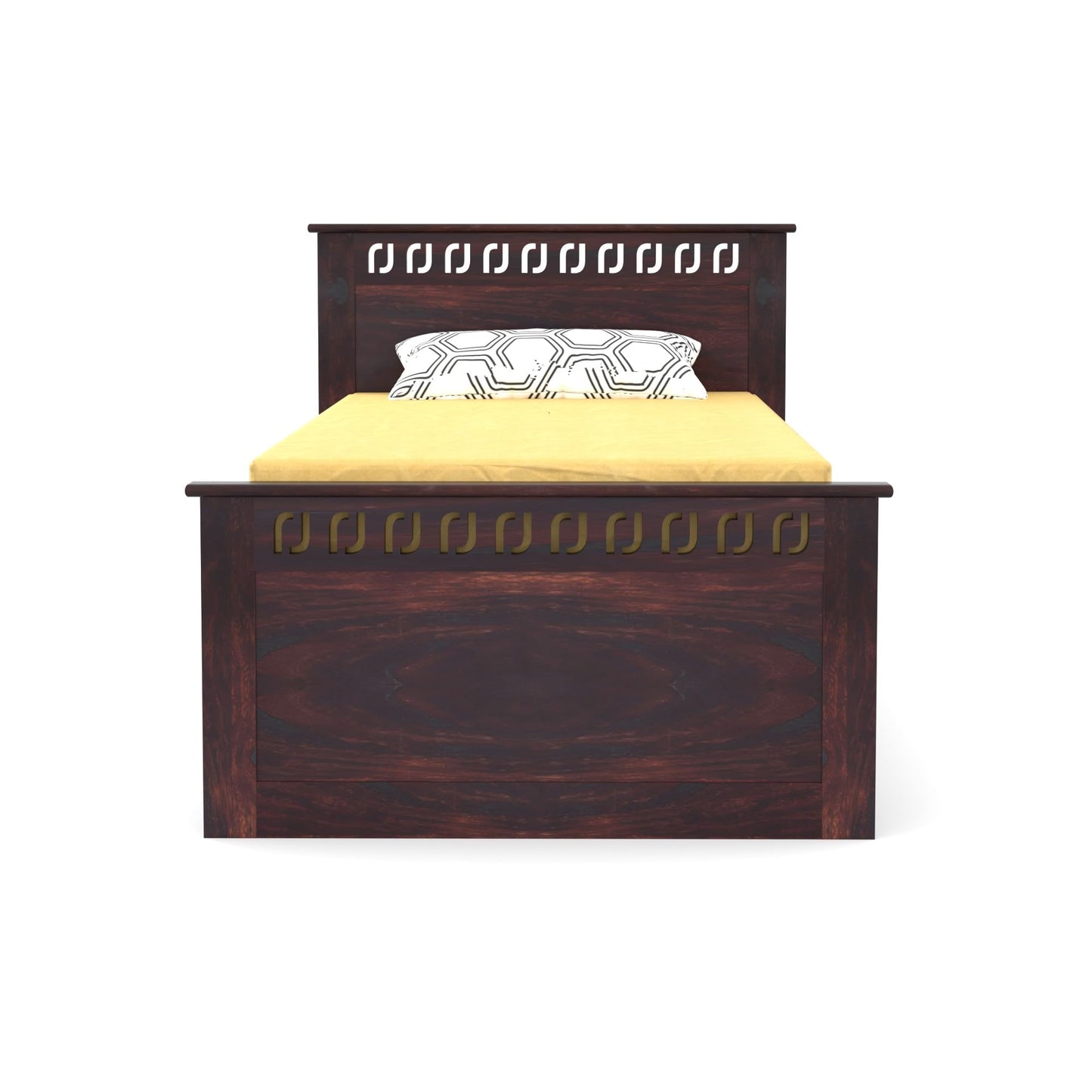 Rukmaajee Solid Sheesham Wood Single Bed for Your Home Minimalist