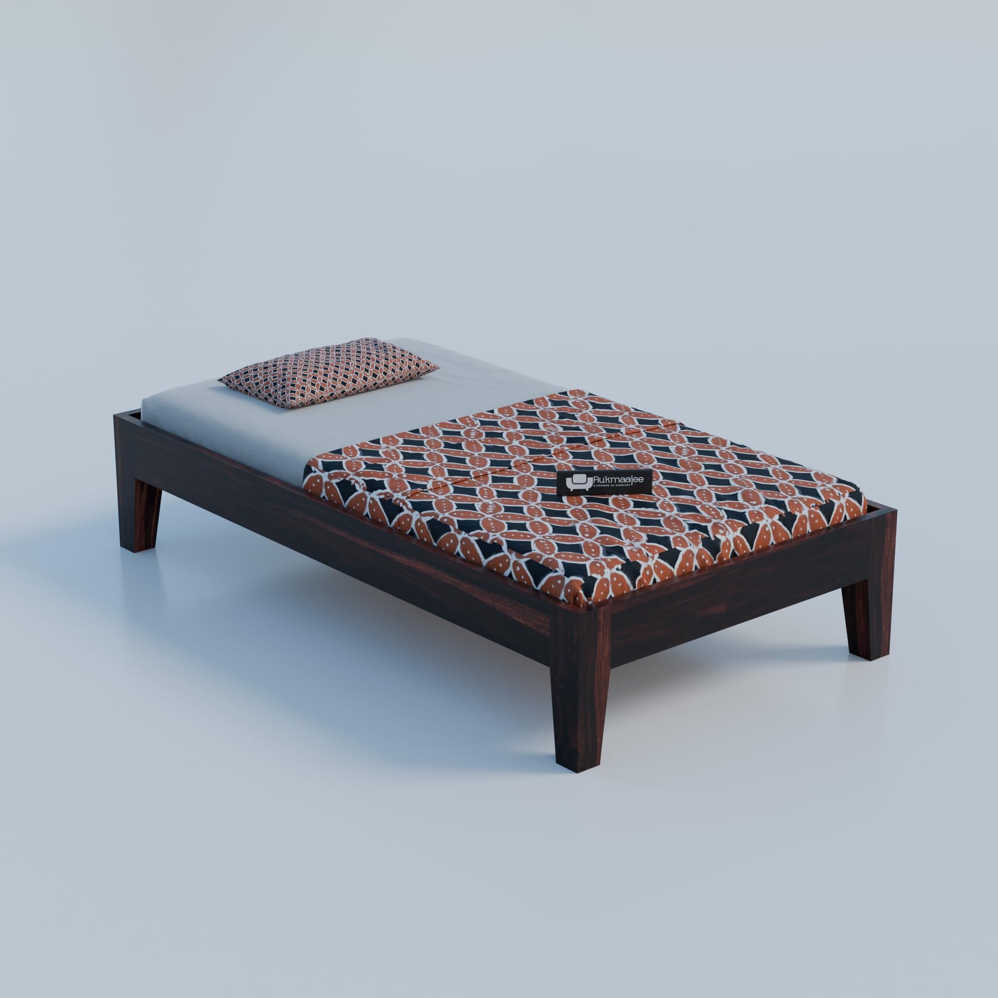 Rukmaajee Solid Wood Divan Bed for Living Room, Divan Single Durable &