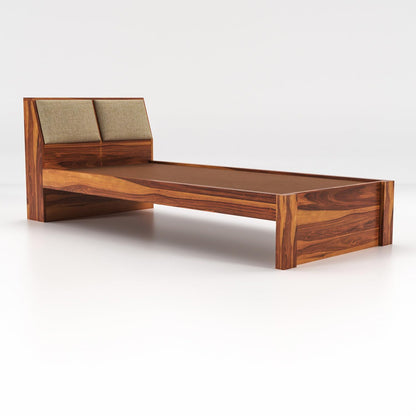 Rukmaajeee Solid Sheesham Wood Single Bed with 2 Drawers | Wooden Bed