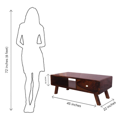 Rukmaajee Furniture One Drawer & One Box Robotic T.V. Cabinet in