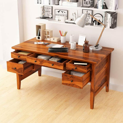 Rukmaajeee Solid Sheesham Wood Study Table | Laptop, Computer &