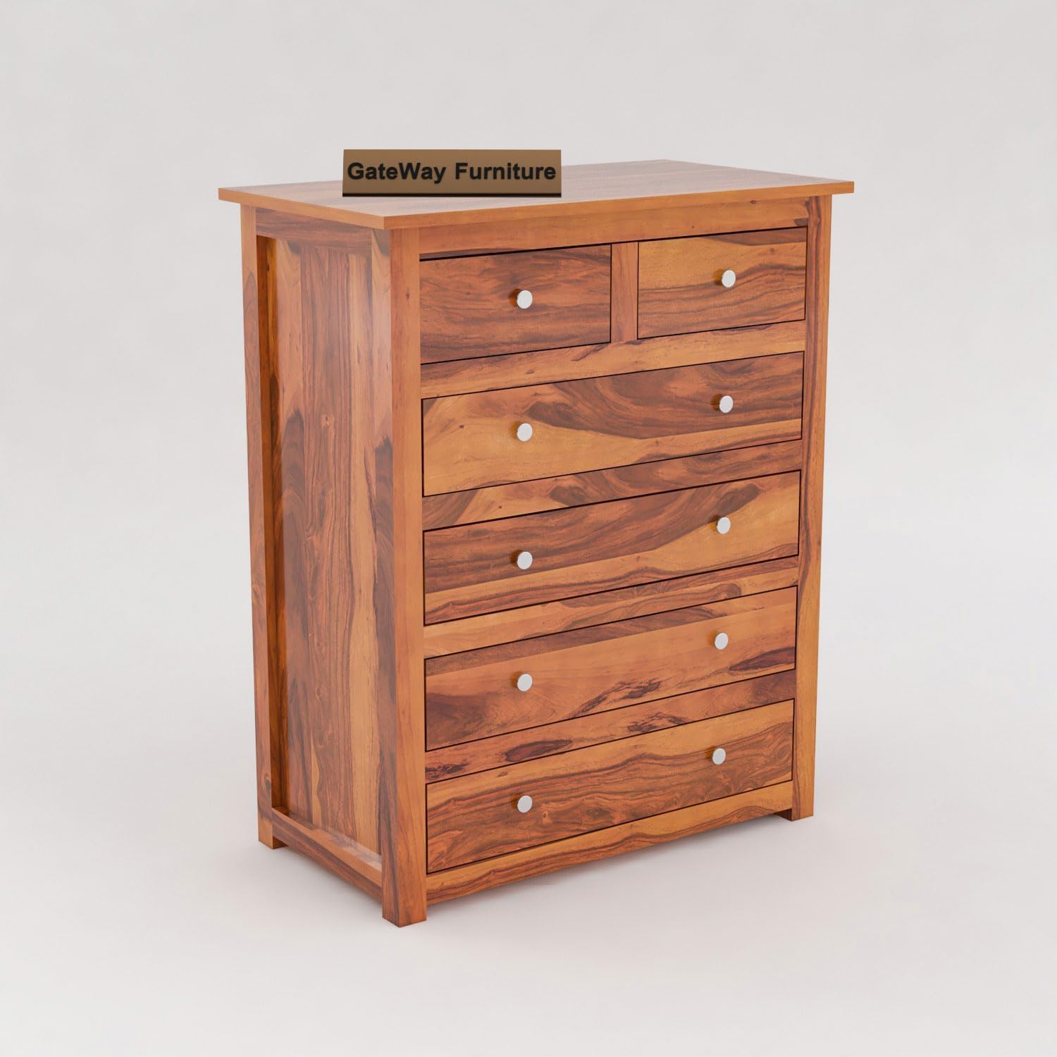 Rukmaajee Furniture Solid Sheesham Wood Wooden Chest of Drawers with 6
