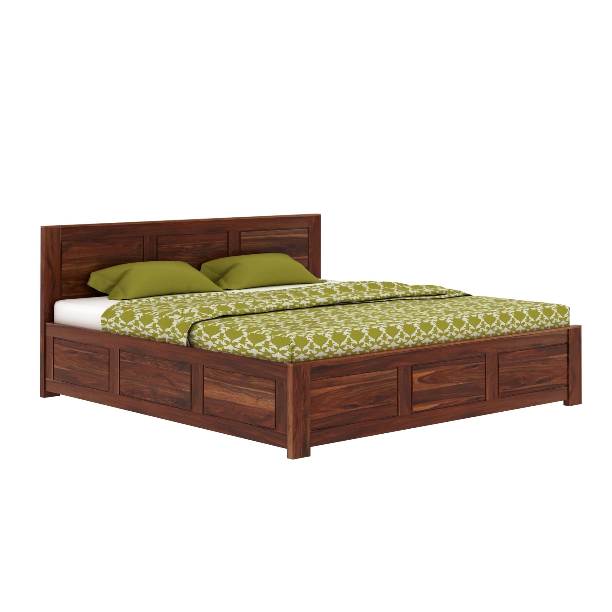 Rukmaajeee Solid Sheesham Wood Bed | Wooden Double Cot Palang for
