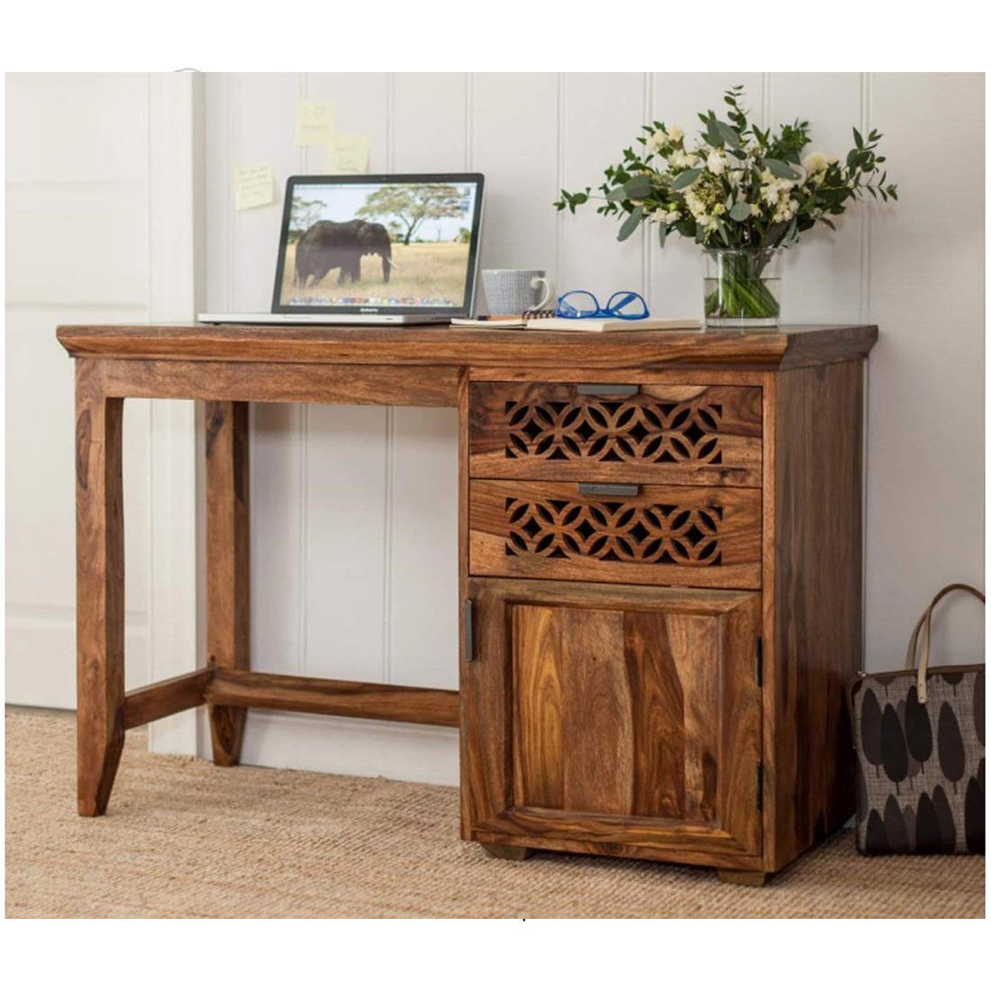 Rukmaajeee Sheesham Wood Study Table with Chair | Laptop & Computer