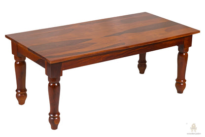 Rukmaajeee Wooden Palm 4-Seater Sheesham Wood Dining Table