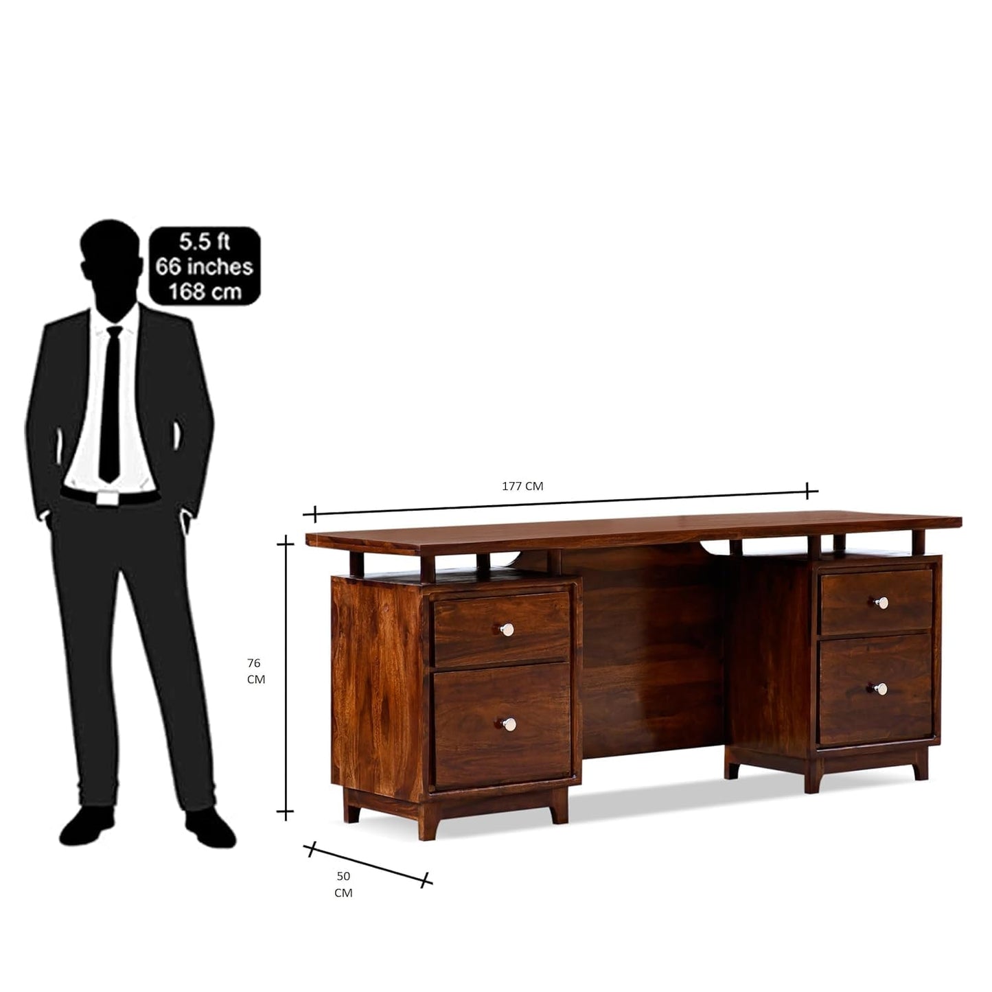 Rukmaajeee Solid Sheesham Wood Study Table | Laptop, Computer &