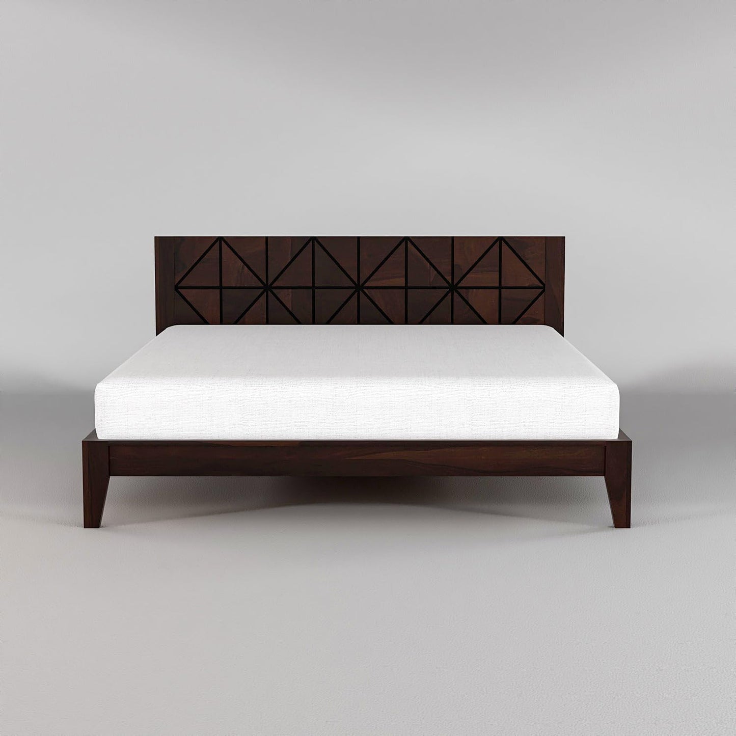 Rukmaajee Wooden King Size Bed - Solid Sheesham Wood Double Cot