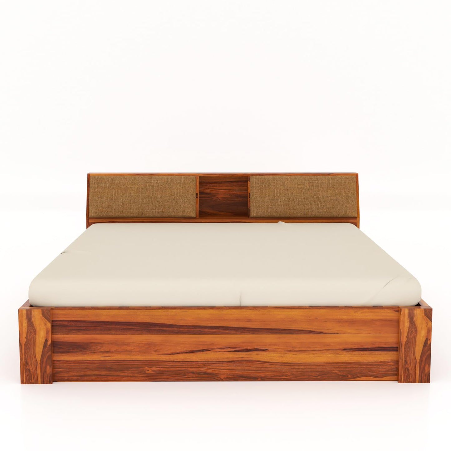 Rukmaajeee Solid Sheesham Wood King Size Bed with Box Storage | Wooden