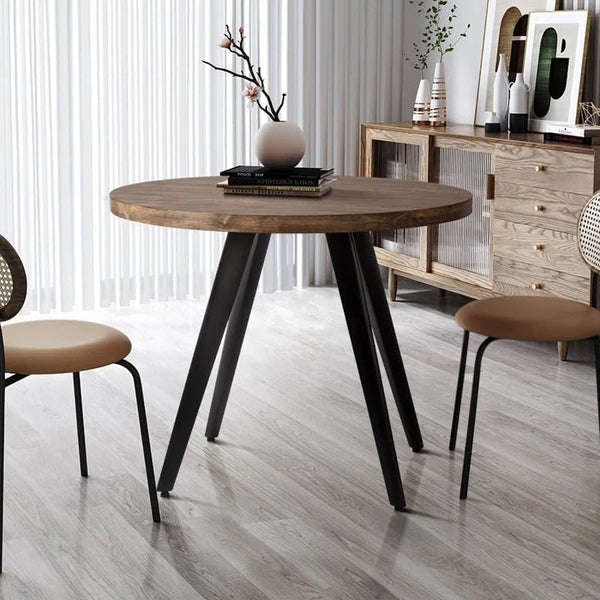 Rukmaajeee Solid Wooden 4-Seater Round Dining Table | Dining Room,