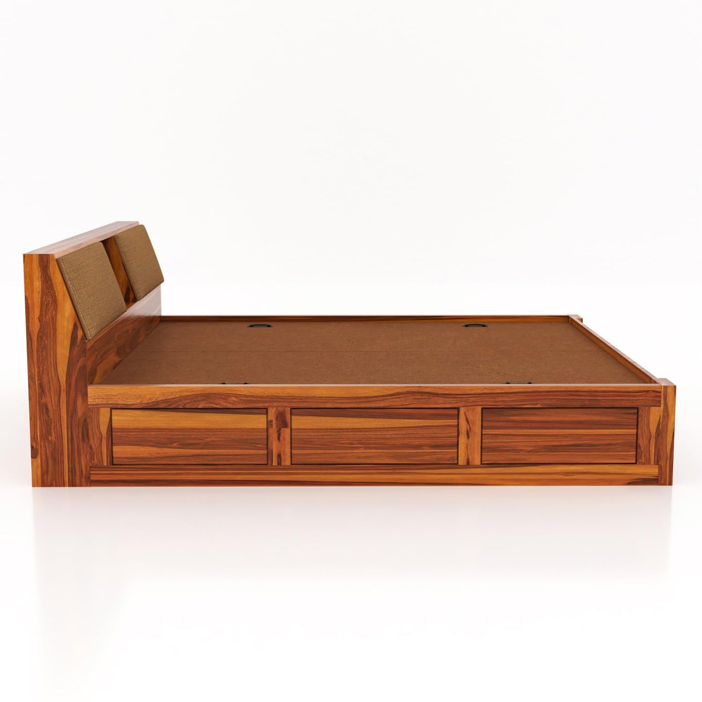 Rukmaajeee Solid Sheesham Wood King Size Bed with Box Storage | Wooden
