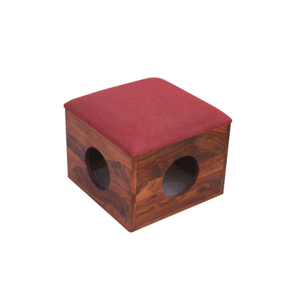 Rukmaajee Furniture Four Stool & Table Robotic Coffee Table in Natural