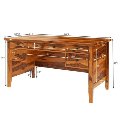 Rukmaajeee Solid Sheesham Wood Study Table | Laptop, Computer &