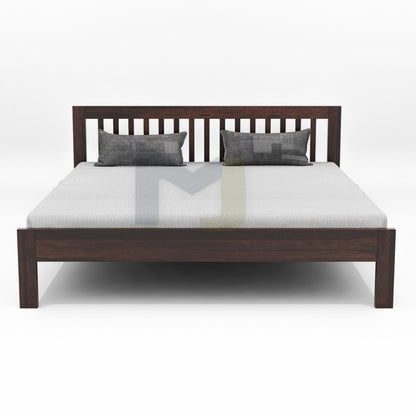 Rukmaajeee Solid Sheesham Wood Queen Size Bed Without Storage | Wooden